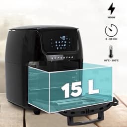 Airfryer – Heteluchtfriteuse – Airfry Oven – Digitale Friteuse – 15L Capaciteit – 1800 Watt – 8 Kookprogramma’s – Touchscreen Display — thumbnail 1