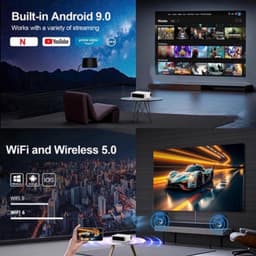 Beamer - Full HD Projector - 1920x1080 - 300 ANSI Lumen - Draagbaar - Voor Entertainment — thumbnail 5