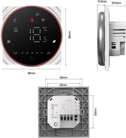 Slimme WiFi Thermostaat – 5A – Tuya App – Weekprogramma – Voor Vloerverwarming — thumbnail 2