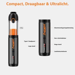Handstofzuiger Draadloos 30000Pa – 4-in-1 Auto Stofzuiger – 7800mAh – 50 Min Gebruiksduur – USB-C — thumbnail 4
