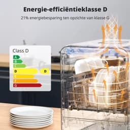Tafelmodel Vaatwasser 4 Couverts – 9 Programma's – 5L Waterreservoir – 360° Reiniging – Startuitstel — thumbnail 5