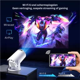 SNJY® Mini Beamer - Mini Projector - Beamer Full HD - 180° Rotatie - Wit — thumbnail 5