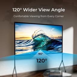 Beamer - Projector - Mini Projector - Full HD Native 1080P - met 120-inch E-ALR Projectorscherm & Stand – Outdoor Camping & Home Theater – EU Plug — thumbnail 4