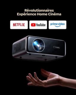 Beamer Draagbaar - 1200 ANSI Lumen - 1920 x 1080 Resolutie - LCD Scherm - Bluetooth En HDMI - Voor Thuisbioscoop En Presentaties — thumbnail 3