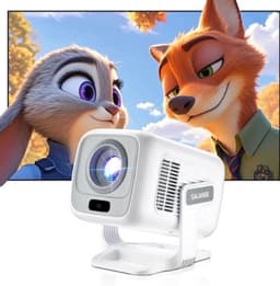 Beamer Draagbaar 300 ANSI Lumen Wi-Fi 6 - 1080P 4K Ondersteuning DLP - Wit - Thuisbioscoop Mini Projector — thumbnail 1