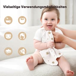 Muslin Spuugdoeken, 25x25 cm, 10 stuks — thumbnail 2