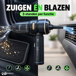 Mundary Vacuumcleaner – Draadloze Autostofzuiger – 27.000 Pa Zuigkracht – Blaas- en Zuigfunctie – Oplaadbaar via USB-C — thumbnail 3