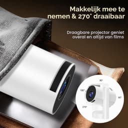 Beamer Draagbaar - 200 Lumen Helderheid - 4K 3840 x 2160 Resolutie - LED Technologie - Voor Thuisbioscoop — thumbnail 4