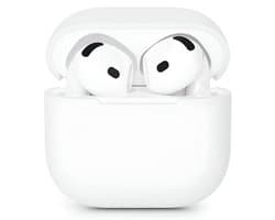 Studio Air Hoesje geschikt voor Airpods 5 - Wit - Schokbestendige Siliconen Case
