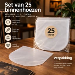 LP Binnenhoezen - 25 Stuks - 150 micron -Vinleycare- Lp Beschermhoezen - Lp Hoezen Plastic - Lp Hoezen Binnenhoes Vinly — thumbnail 5