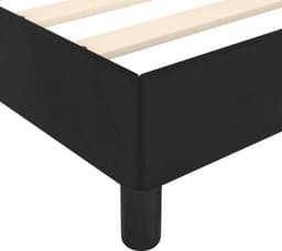 Bedframe met hoofdeinde, zwart, 100 x 200 cm, fluwelen familiebed, logeerkamer, hotelbedframe, bedframe voor slaapkamer, hotel, logeerkamer — thumbnail 2