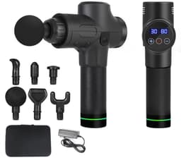 Marqs Massage gun - Massage pistool - Massage-gun - 30 Snelheidsniveaus - 6 Massagekoppen - Zwart - Ingebouwde 12V batterij — thumbnail 1