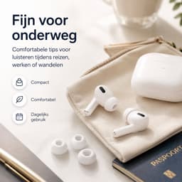 Oordopjes Voor AirPods Pro - 5 Paar - M - Ear Tips Vervanging Voor AirPods Pro - Voor AirPods Pro Gen 1 en 2 - Wit — thumbnail 5