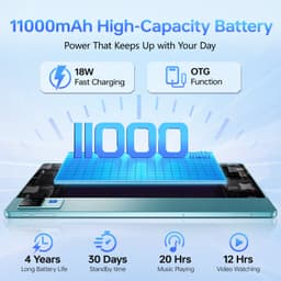 DOOGEEDOOGEE U13 Tablet 13 inch FHD+ 90Hz IPS, 32GB RAM (6GB fysiek + 26GB virtueel) 256GB ROM, Android 16, 11000mAh accu — thumbnail 4