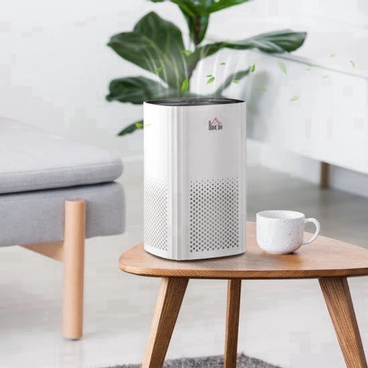 Luchtreiniger - Air cleaner - Airpurifier - Air purifier met HEPA CADR Filter - 225m ³/u tot 24 m² - LED-display - ABS en PP - ≤ 60dB - 25W - Wit — afbeelding 1
