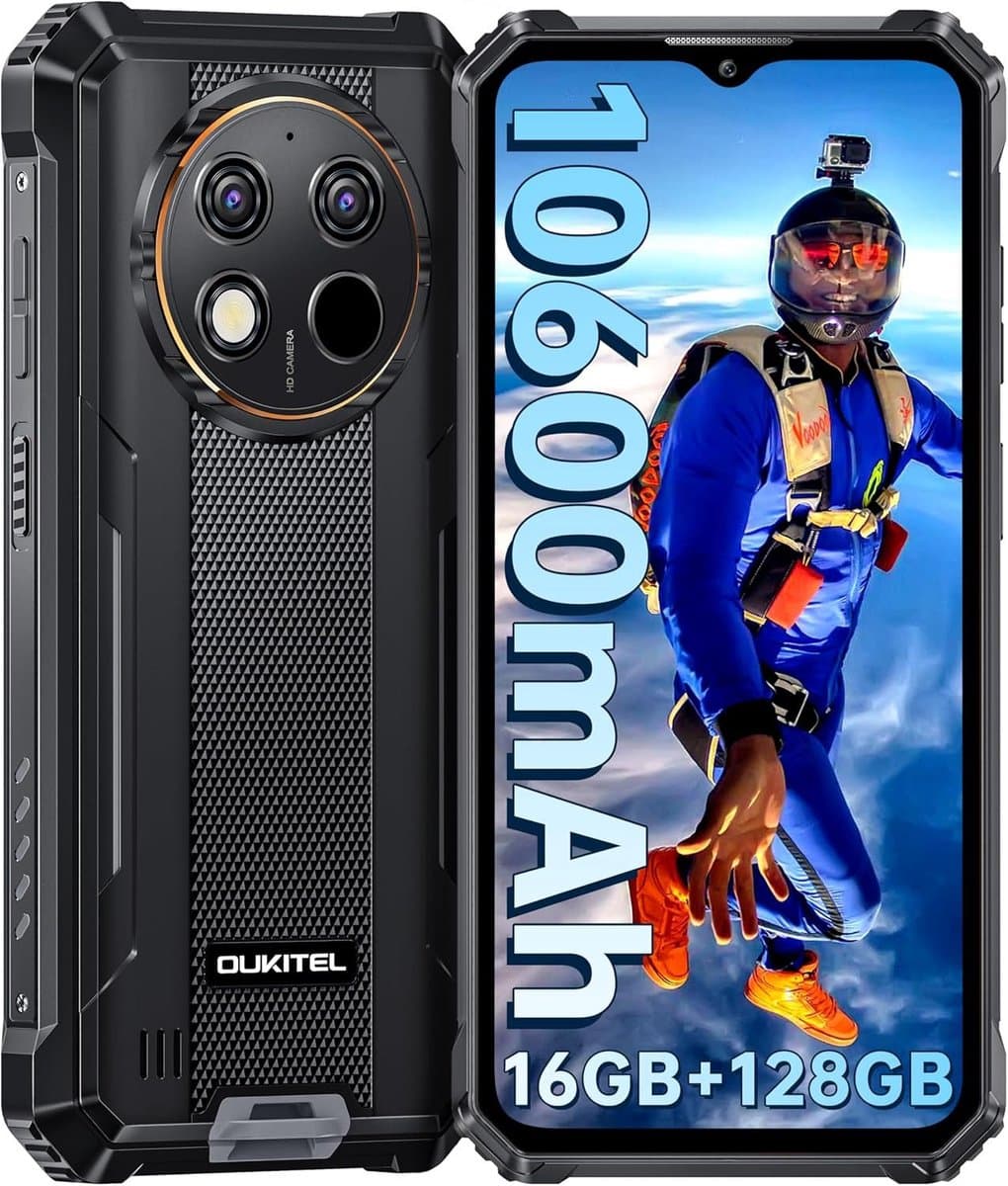 OUKITEL WP28S Outdoor Smartphone 16GB RAM-128GB ROM-10600mAh batterij-Android14-4G — afbeelding 1