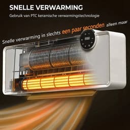 Archi Keramische Wandverwarming – Verwarming - 1000/2000W – Thermostaat – Weekprogramma & Timer – Afstandsbediening – Wit — thumbnail 5