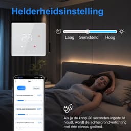 CONENTOOL WIFI Slimme thermostaat voor waterverwarming - LED - 3A - Wit — thumbnail 3