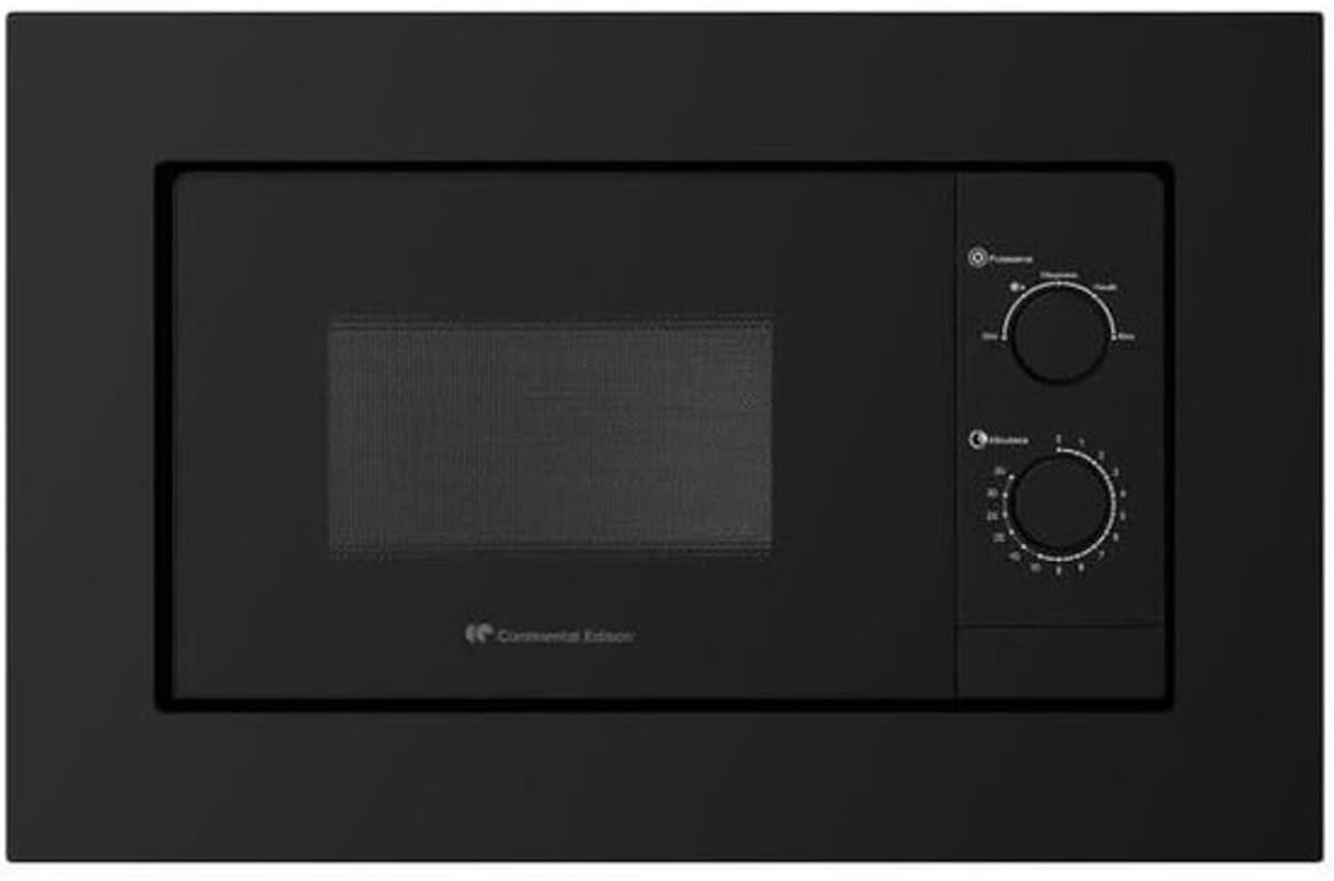 Zwarte inbouwmagnetron - 20 liter - Compacte oven voor inbouwmontage — afbeelding 1