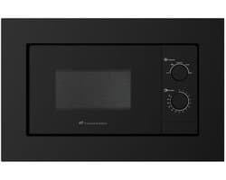 Zwarte inbouwmagnetron - 20 liter - Compacte oven voor inbouwmontage