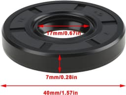 Grasmaaier lip seal 17x40x7mm - vervangingsonderdeel - compatibel met MTD en Cub Cadet - optimale afdichting - 4 stuks - ServiceTopper — thumbnail 3
