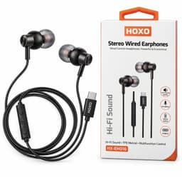 HOXO USB-C Oordopjes met Draad – In-Ear Koptelefoon met Microfoon en Volumeregeling – Hi-Fi Stereo Geluid – 1,2 Meter – Zwart — thumbnail 5