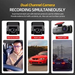 Dashcam voor Auto - 4K Dashcam - Dual Lens - 170° Groothoek - GPS - WiFi - Nachtvisie - 24H Parkeermodus - G-Sensor - 128GB Geheugenkaart inbegrepen - 6M RC-BL Camera - Zwart — thumbnail 2