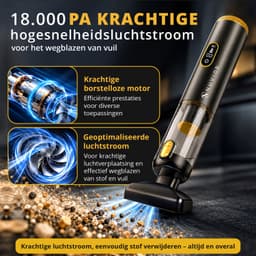 Nuvior NIVOX Kruimeldief – Draadloos – Handstofzuiger – Auto Stofzuiger – Air Duster – usb c kabel — thumbnail 4