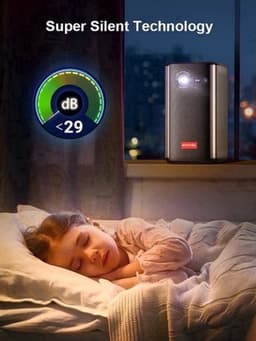 Byintek - P70 - Beamer - Projector Beamer - Mini Meamer - 960x540dpi - 20W - DLP Automatische focus - met WiFi - 300 ANSI Lumens - Zwart — thumbnail 4