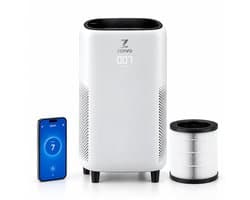 Zenvo Luxe Luchtreiniger met Wifi & App – HEPA 13 Filter – 360 m³/u – Tegen Allergie, Hooikoorts & Huisstofmijt – Air Purifier – Wit