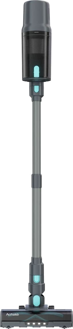 Achaté Steelstofzuiger V2 – Steelstofzuiger Draadloos & Draadloze Stofzuiger – Stofzuiger Zonder Zak 300W – Handstofzuiger & Kruimeldief Snoerloos – Kruimelzuiger – HEPA Filter – 4 Opzetstukken – LED – Wandmontage – 50 min Accu — thumbnail 1