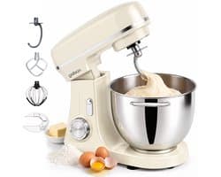 Gatson 2000W Keukenmachine - 6,2L Mengkom - Dubbele Handvatten - Keukenrobot - Keukenmixer - Foodprocessor - Mixer Met Mengkom