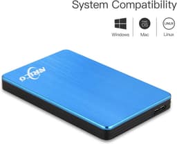 Externe Harde Schijf - Draagbare Opslag - Bestanden Opslaan - Plug and Play - 500GB - Blauw — thumbnail 5