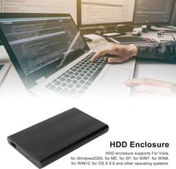 Externe Harde Schijf - Draagbare Opslag - Snelle Data Transfer - Aluminium Legering - 2.5 inch - Zwart — thumbnail 2