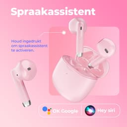 Golden Sound draadloze oordopjes - Bluetooth oordopjes - Draadloze oortjes - Oortjes draadloos - Earpods - Sport oordopjes - Geschikt voor Smartphone & Laptop - Roze — thumbnail 5