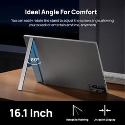 Arzopa Z1FC - Portable 144hz Gaming Monitor - Inclusief Sleeve - Premium Slim Aluminium Design - Space Grey - Apple Macbook Compatible - 100% sRGB Kleurprofiel - Met kabelbundel - 16 inch — thumbnail 3
