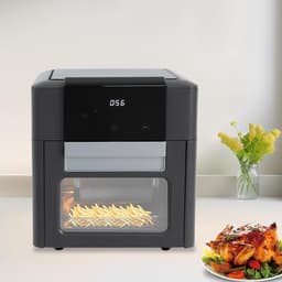 Heteluchtfriteuse - Airfryer Oven - Gezond Koken - 12 Programma's - 12 Liter - Grijs — thumbnail 3