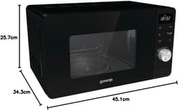 Magnetron - Oven Combimagnetron - Snel Eten Opwarmen - Roestvrij Staal Glas - 20 liter - Zwart — thumbnail 3