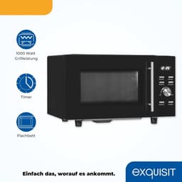 Magnetron met Grill - Compacte Oven - Snel Eten - Flatbed Technologie - 23 Liter - Zwart — thumbnail 2