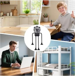 Tafelventilator Robot - Persoonlijke Ventilator - Koelte Creëren - Robot Design - 16.7 cm Breed - Zwart — thumbnail 4
