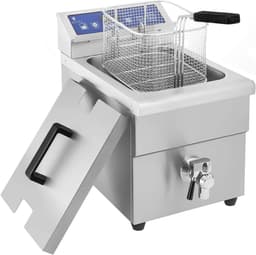 Inductie Friteuse - Professionele Frituurpan - Snel Eten Bereiden - Energiebesparende Inductietechnologie - 10 Liter - Roestvrij Staal — thumbnail 5