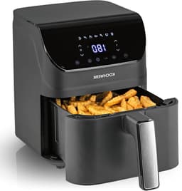 Heteluchtfriteuse - Airfryer - Vetarm Koken - Touchscreen Bediening - 4 Liter - Grijs — thumbnail 1