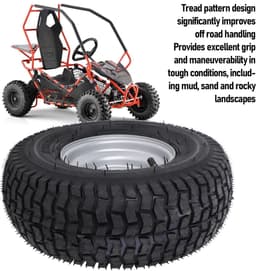 Dailygoods- ATV-banden 15,2 cm - Vacuümbanden - Antislip - Perforatiebestendig - Zilveren Rand - Geavanceerde Tractietechnologie — thumbnail 3