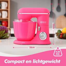 SnelShoppen - Kitchen in the Box Keukenmachine 1300W, 10 snelheden, 4.5L + 5L mengkommen, elektrische standmixer met garde, klopper en deeghaak (Donke — thumbnail 5