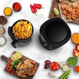 Airfryer - Friteuse zonder olie - Gezond Koken - 8 Voorgeprogrammeerde Programma's - 3 Liter - Zwart — thumbnail 3