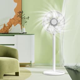 Staande Ventilator - Vloerventilator Geruisloos - Ruimte Koelen - Energiebesparende Modus - 24x35.5x24 cm - Wit — thumbnail 3