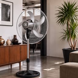 Kiwi Industriële Statiefventilator - Ventilator Staand 54W - Wit — thumbnail 5