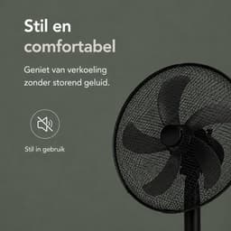 Kinzo Ventilator Staand - Ventilator - 3 Standen - Zwart — thumbnail 1