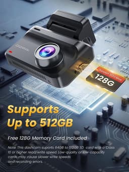 Dashcam voor auto - Zwart - Z50Pro zonder SD-kaart - 4K+1080P Dual-opname met GPS en Nachtzicht - Voor Auto's — thumbnail 4