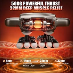 Massagepistool - 24 Koppen - Draadloos - Mini Massageapparaat voor Spierontspanning - Voor Nek, Rug en Benen — thumbnail 2